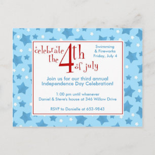 Lots of Stars Invitation Postcard