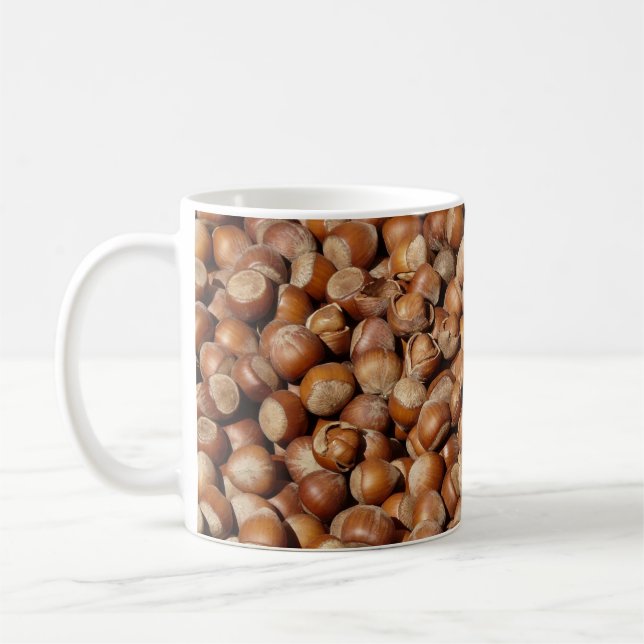 Lots of Whole Hazelnuts in Shells Coffee Mug (Left)