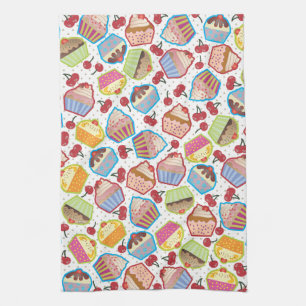 Lotsa Cupcakes n Cherries Kitchen Towel