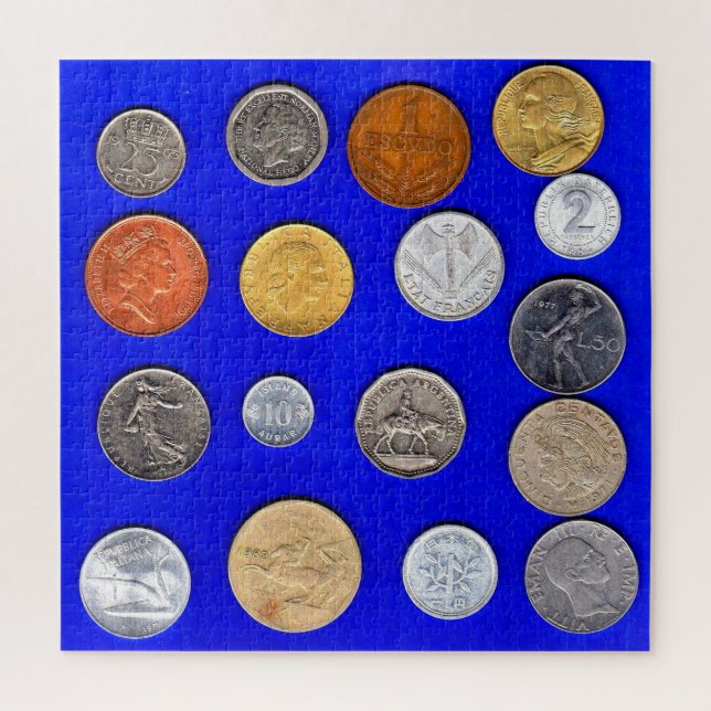 lotsa foreign coins jigsaw puzzle (Vertical)