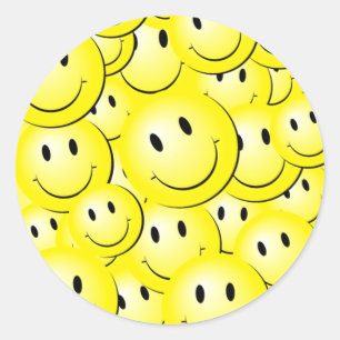 Lotsa Sunny Happy Faces on Stickers