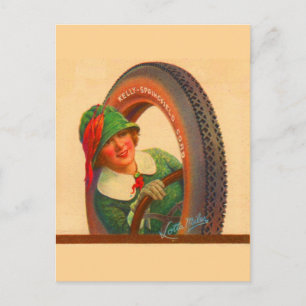 Lotta Miles no. 1- 1920s Kelly-Springfields tire m Postcard