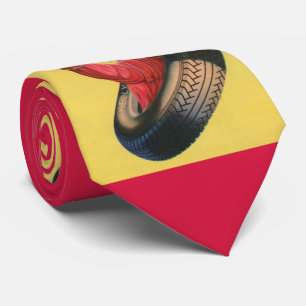 Lotta Miles waving for Kelly-Springfleld tires Tie