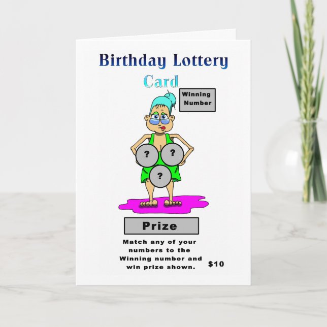 Lottery Birthday Card (Front)