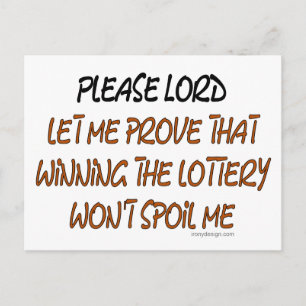 Lottery Humour Postcard