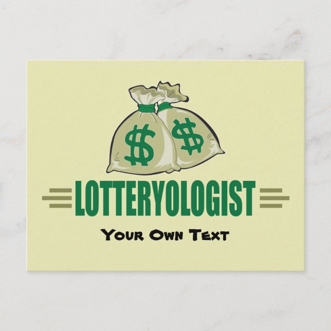 Lottery Player Winner Funny Lotteryologist Postcard (Front)