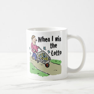 Lottery Winning Design Man with Barrow of Cash Coffee Mug