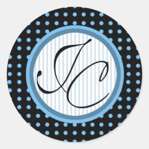 Lotti Dotti - Initials Sticker (Baby Blue)