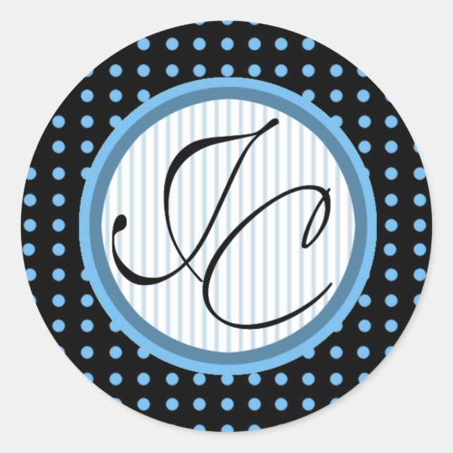 Lotti Dotti - Initials Sticker (Baby Blue) (Front)