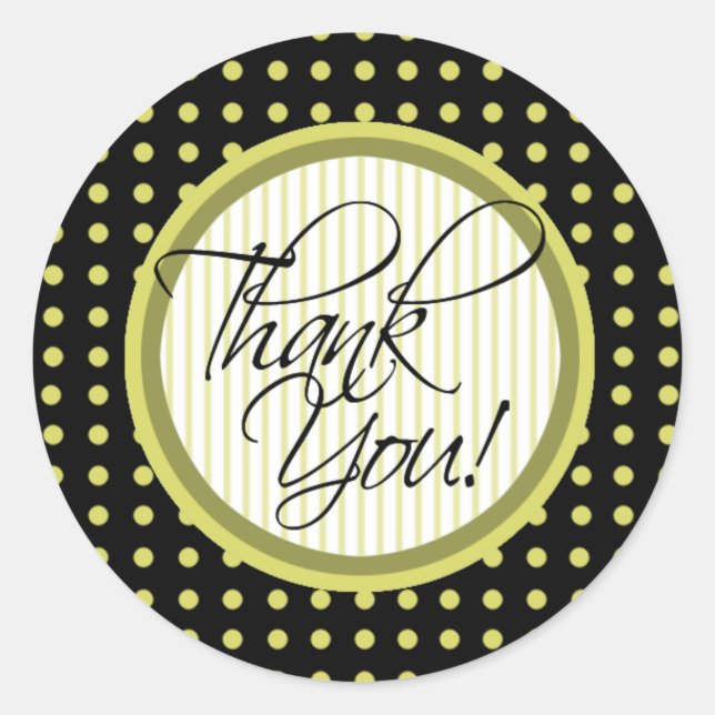 Lotti Dotti - Thank You Sticker (Saffron) (Front)