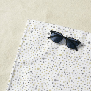 Lottie Confetti Watercolor Dots  Beach Towel