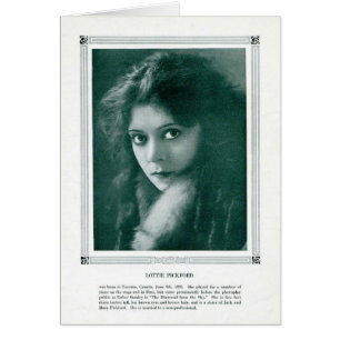Lottie Pickford 1916 vintage portrait card