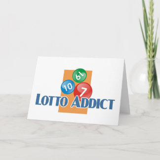 Lotto addict's greetings card