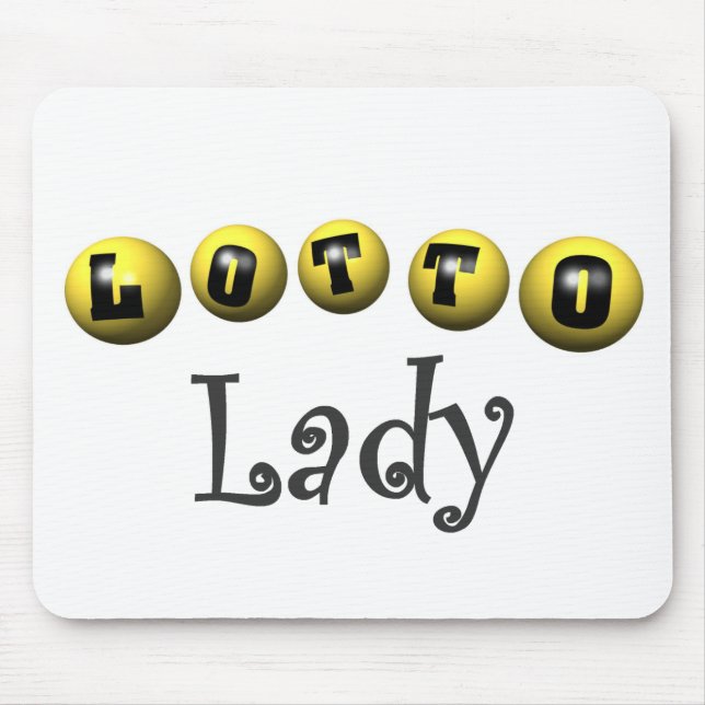 Lotto Lady T-shirts and Gifts. Mouse Mat (Front)