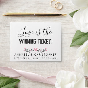 Lotto love is winning Ticket Wedding favour lotter Envelope