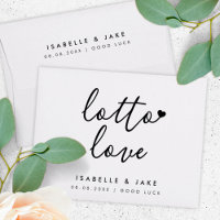 Lotto Love | Lottery Ticket Minimalist Wedding
