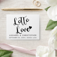 Lotto Love Lottery Ticket Minimalist Wedding favou