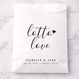 Lotto Love Lottery Ticket Minimalist Wedding Favour Bags