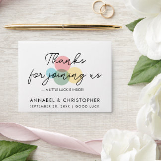 Lotto Party Favor Envelope | Thanks for Joining Us