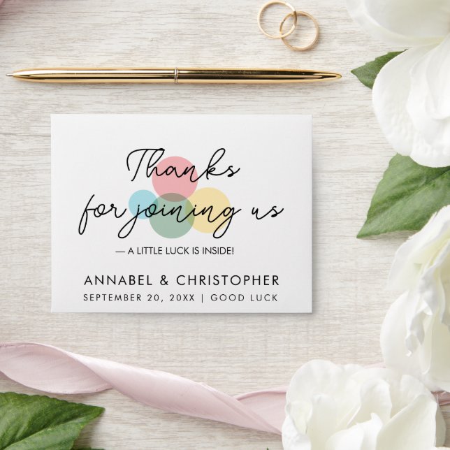 Lotto Party Favor Envelope | Thanks for Joining Us (Wedding)