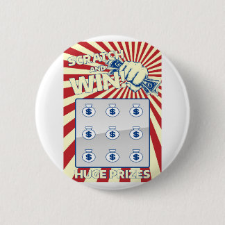 Lotto Scratch Card 6 Cm Round Badge