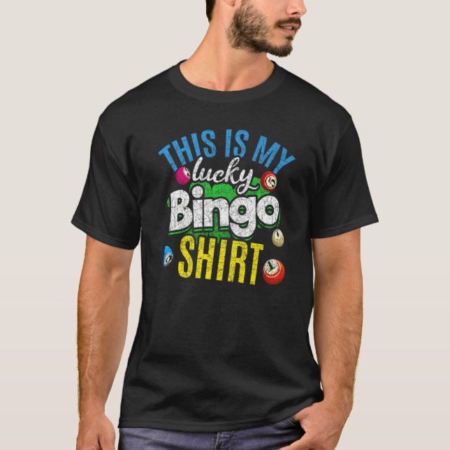 Lotto This Is My Lucky Bingo  Bingo Caller  Bingo T-Shirt (Front)