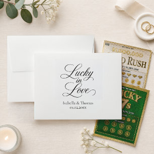 Lotto Ticket Wedding Favour Lucky in Love Envelope