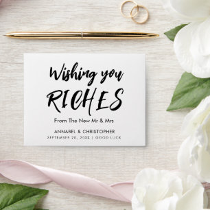 Lotto Wedding Envelope Wishing You Riches from
