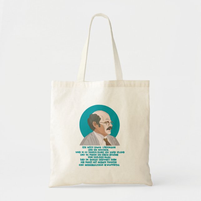 Lottogewinner Erwin Lindemann - Loriot - Funny Tote Bag (Front)