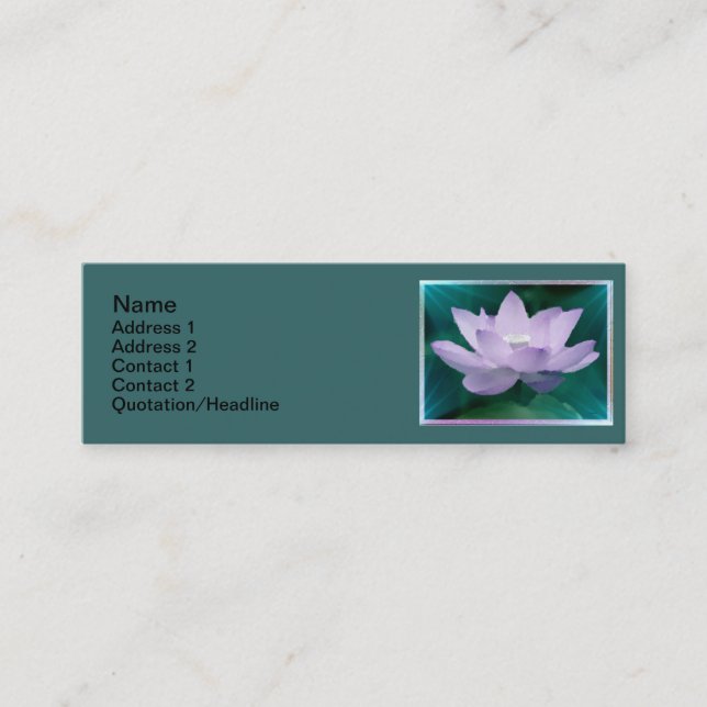 Lotus5 Skinny 3"x1" Business Card (Front)