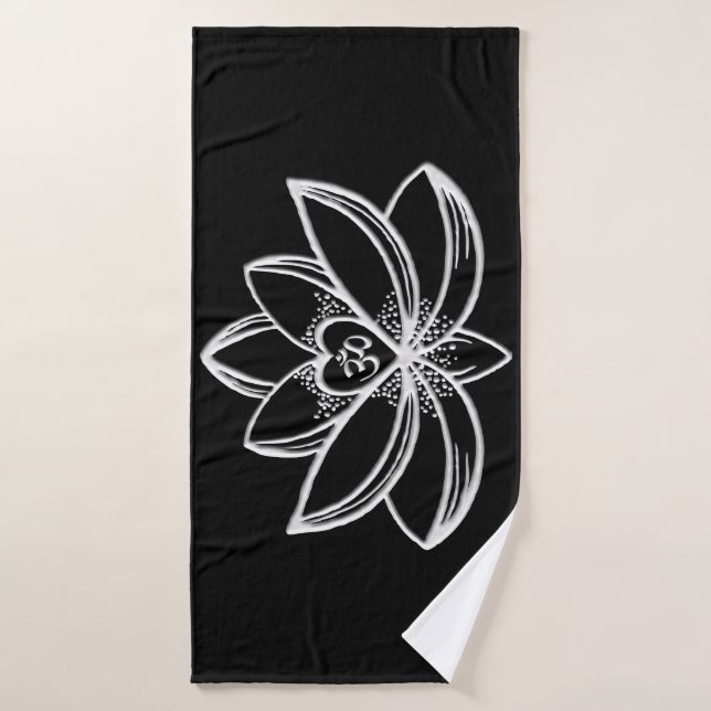 Lotus 3 bath towel (Bath Towel)
