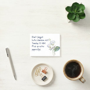 Lotus and dragonfly post-it notes
