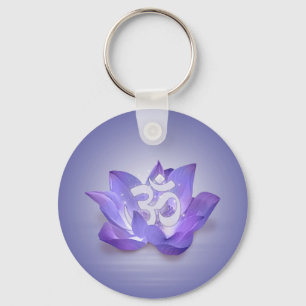 Lotus and OM symbol Key Ring