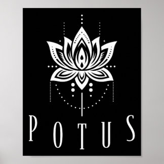 Lotus And Pearls Kamala Harris For Us President Poster
