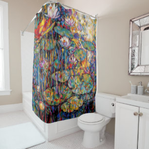 Lotus and Water Lillies Shower Curtain