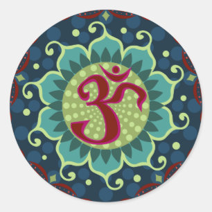 Lotus Aum - OM Classic Round Sticker