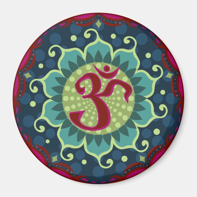 Lotus Aum - OM Magnet (Front)