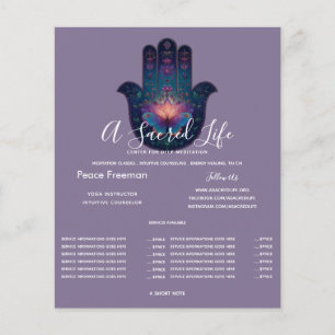 Lotus Awakening Hamsa Hand Design Flyer