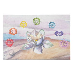 *~* Lotus Beach Chakra Art Painting Artistic Faux Canvas Print