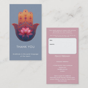 Lotus Blessing Hamsa Hand Business Card