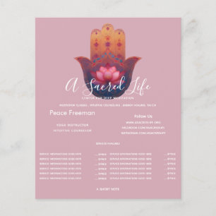 Lotus Blessing Hamsa Hand Flyer