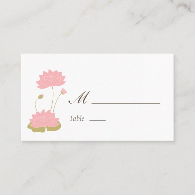 Lotus Bloom Place Card (Front)