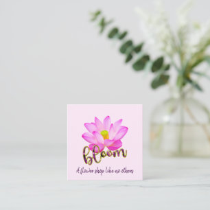 lotus bloom square business card