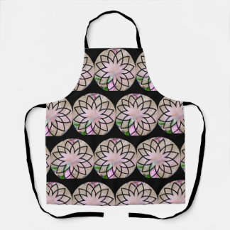 Lotus Blossom Floral Springtime Pastel Pink Apron