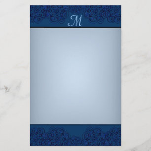 Lotus Blossom (Henna)(Blue) Stationery