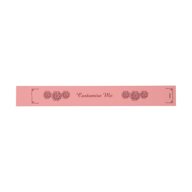 Lotus Blossom (Henna)(Red) Invitation Belly Band (Flat)