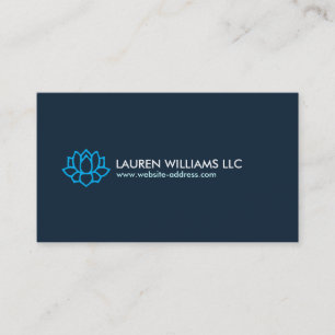 LOTUS BLOSSOM in BLUE Business Card