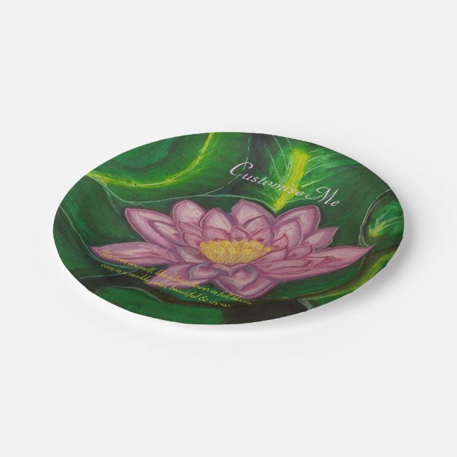 Lotus Blossom (Lily Pad) Paper Plate (Angled)