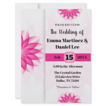 Lotus Blossom Wedding Invitation