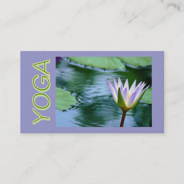 LOTUS BLOSSOM YOGA INSTRUCTION BUSINESS CARD (PHOT (Front)